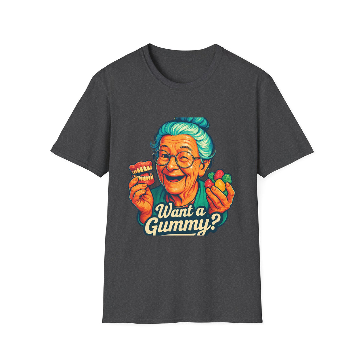 Dark Humor Adult T-Shirt — Grandma Asking 