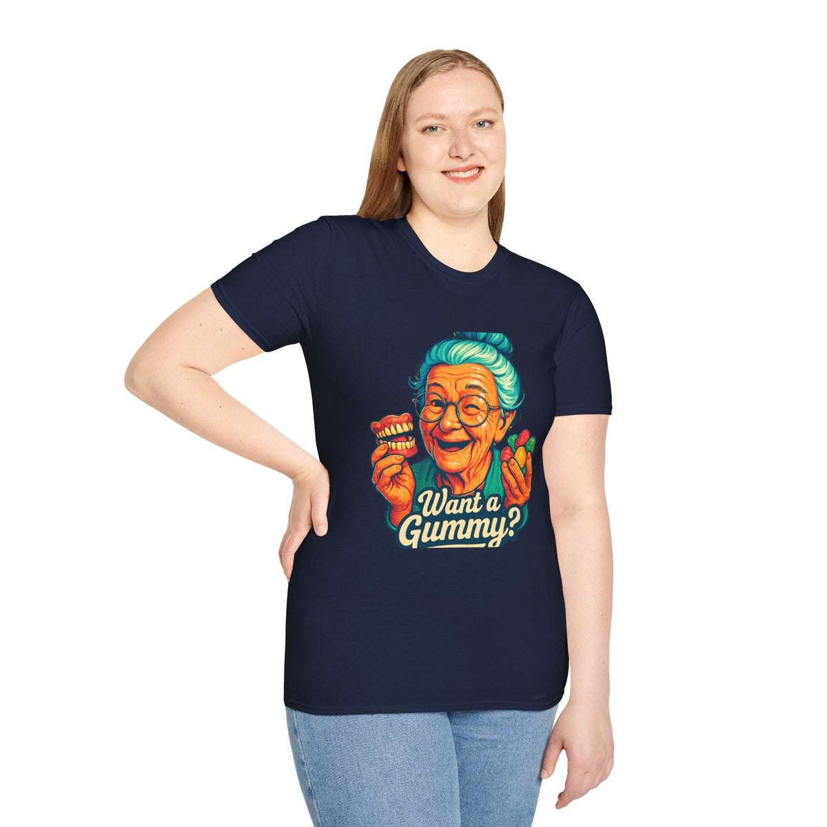 Dark Humor Adult T-Shirt — Grandma Asking 