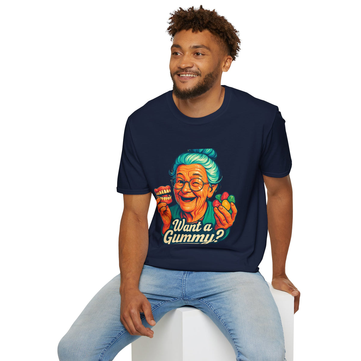 Dark Humor Adult T-Shirt — Grandma Asking 