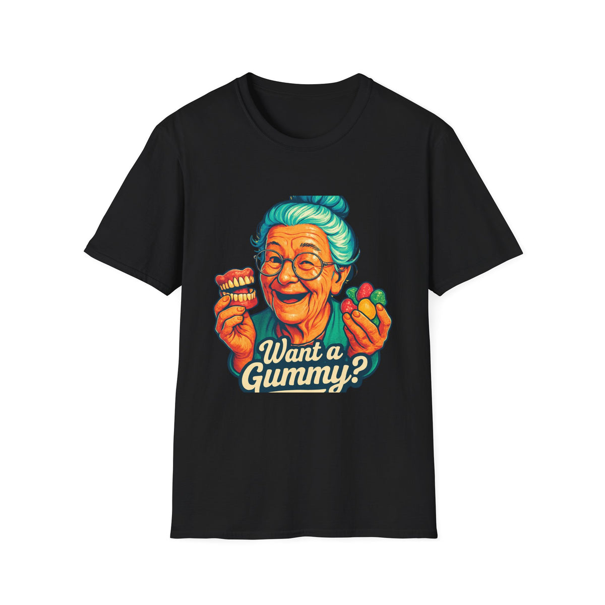 Dark Humor Adult T-Shirt — Grandma Asking 